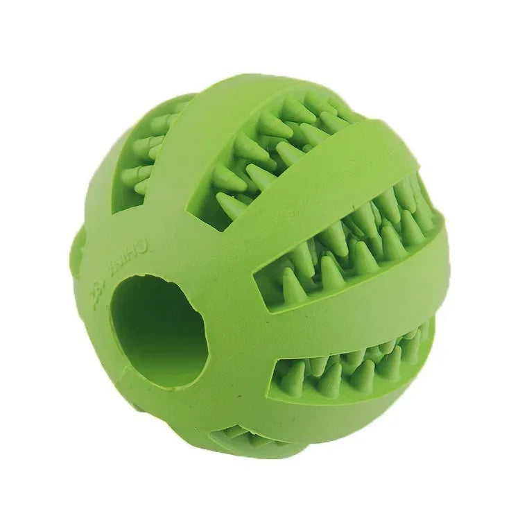 Nontoxic Bite-Resistant Dog Toy Ball – Treat Feeder & Dental Chew