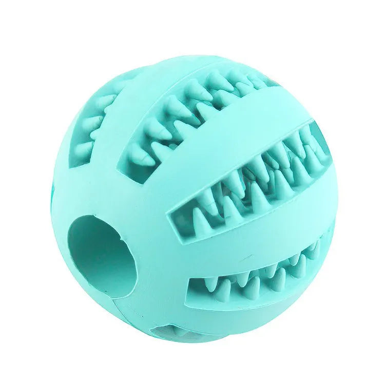 Nontoxic Bite-Resistant Dog Toy Ball – Treat Feeder & Dental Chew