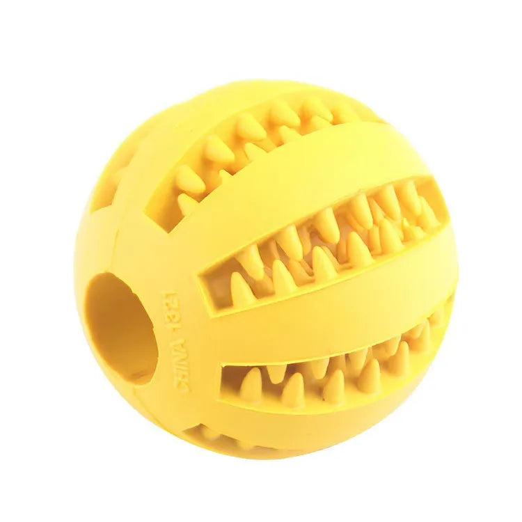 Nontoxic Bite-Resistant Dog Toy Ball – Treat Feeder & Dental Chew