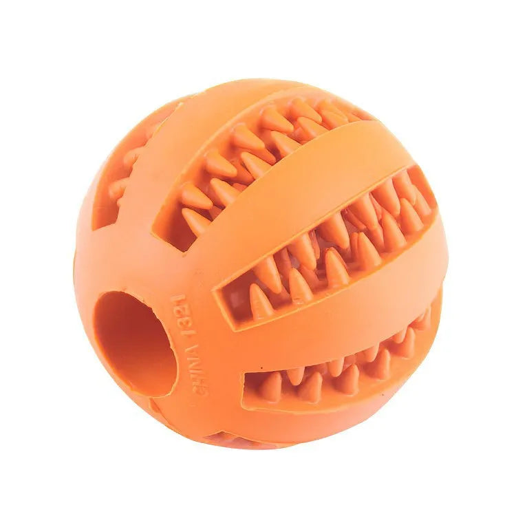 Nontoxic Bite-Resistant Dog Toy Ball – Treat Feeder & Dental Chew